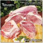 Beef Blade BOLAR BLADE WAGYU TOKUSEN marbling <=5 daging sapi SAMPIL KECIL aged frozen portioned +/- 1.2kg (price/kg)